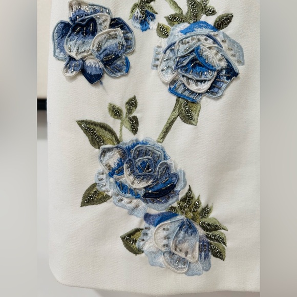 Alice and Olivia Clyde Embroidered  Floral Embellished Mini Dress - Picture 7 of 16